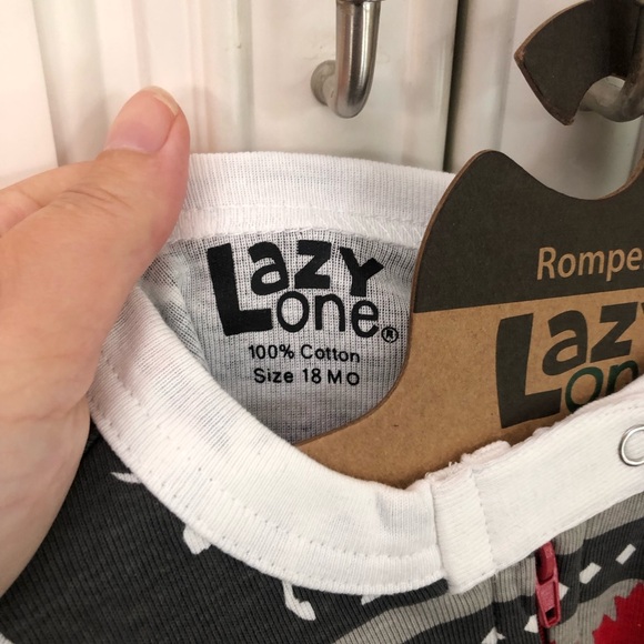 NWT LAZY ONE Moose Fair Maple Infant Romper - Picture 9 of 10